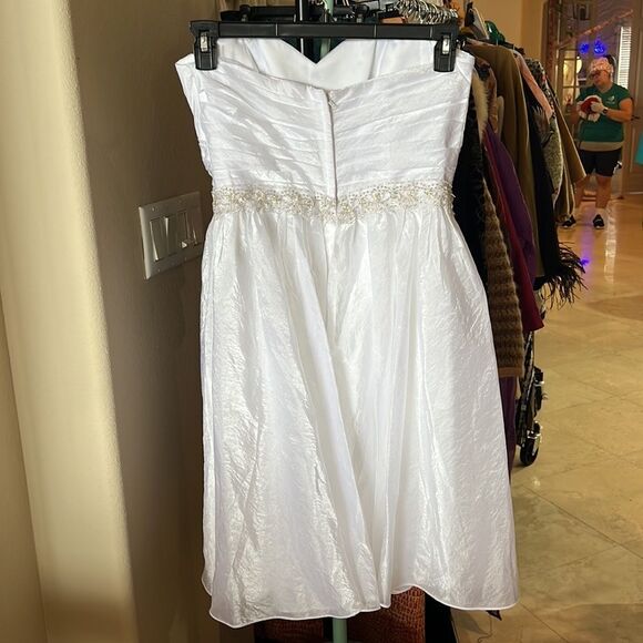 NWT Alfred Angelo Special Occasion Wedding Dress Short Strapless SEE VIDEO Gorg - Picture 5 of 8